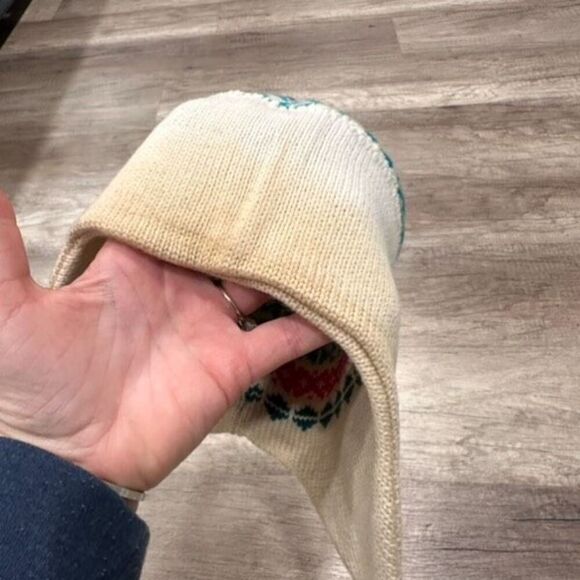 Vintage 70s  Meister Nordic Alpine‎ 100% Wool Colorful Winter Pom Pom Hat Toque - Picture 8 of 11